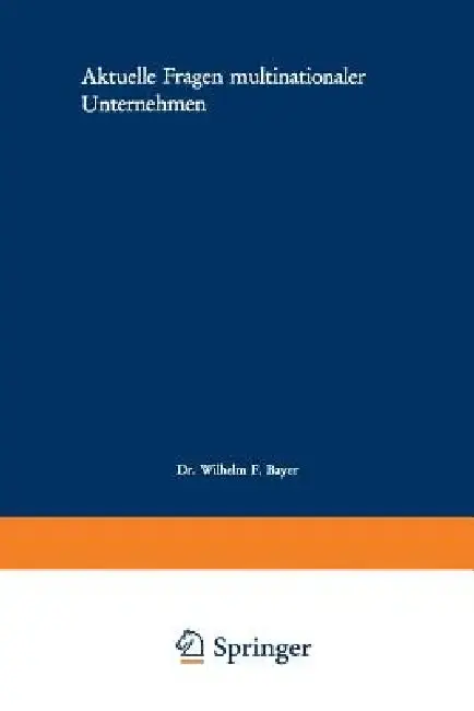 Cover of Aktuelle Fragen Multinationaler Unternehmen