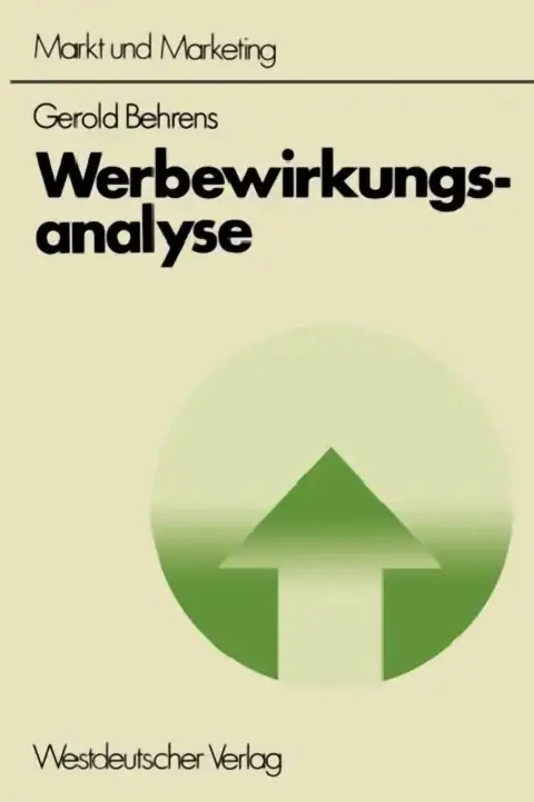 Cover of Werbewirkungsanalyse