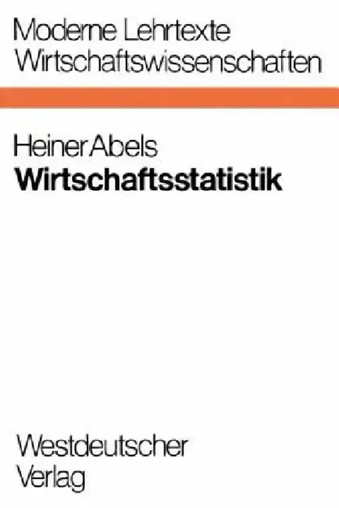 Cover of Wirtschaftsstatistik