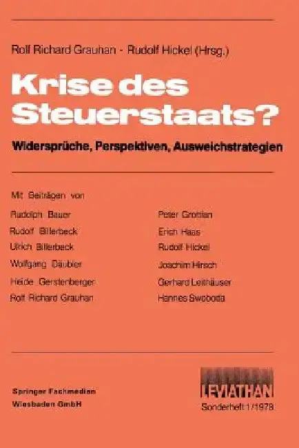 Cover of Krise Des Steuerstaats?