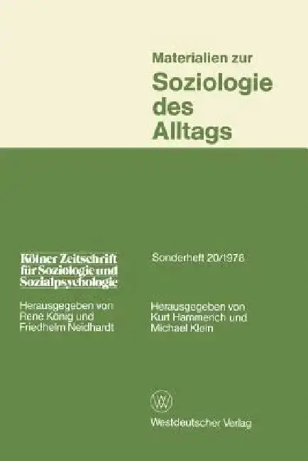 Cover of Materialien Zur Soziologie Des Alltags