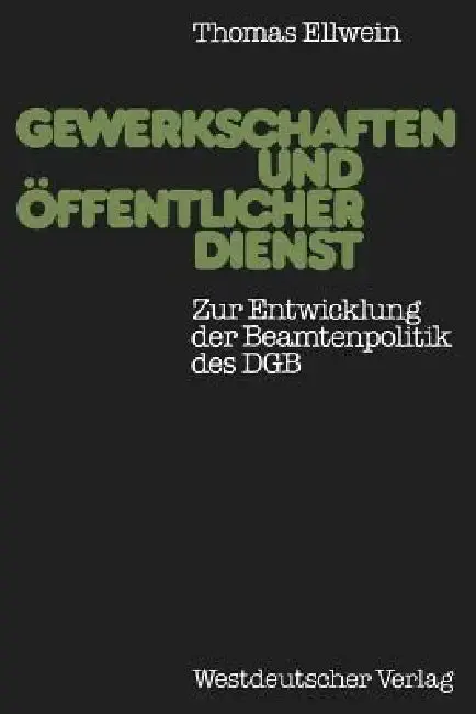 Cover of Gewerkschaften Und Öffentlicher Dienst