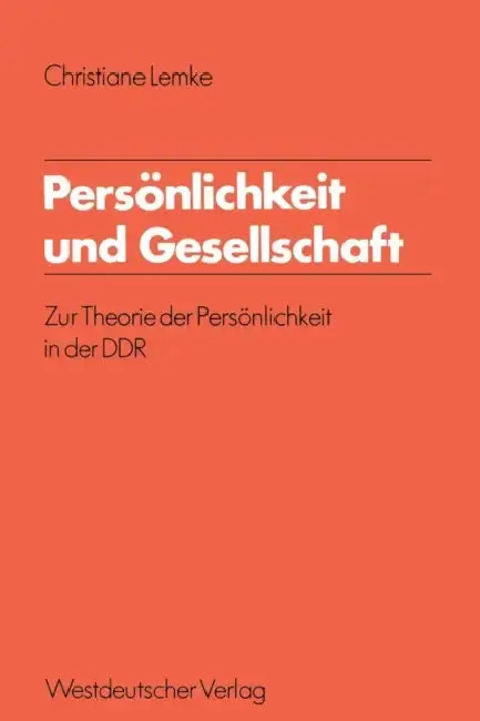 Cover of Persönlichkeit Und Gesellschaft
