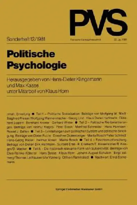 Cover of Politische Psychologie