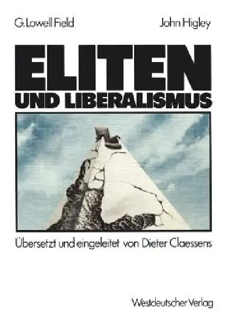 Cover of Eliten Und Liberalismus