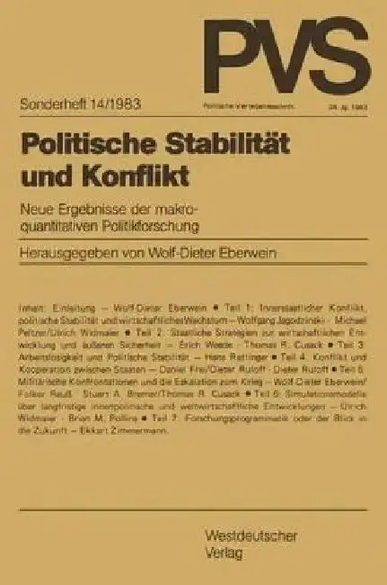 Cover of Politische Stabilität Und Konflikt