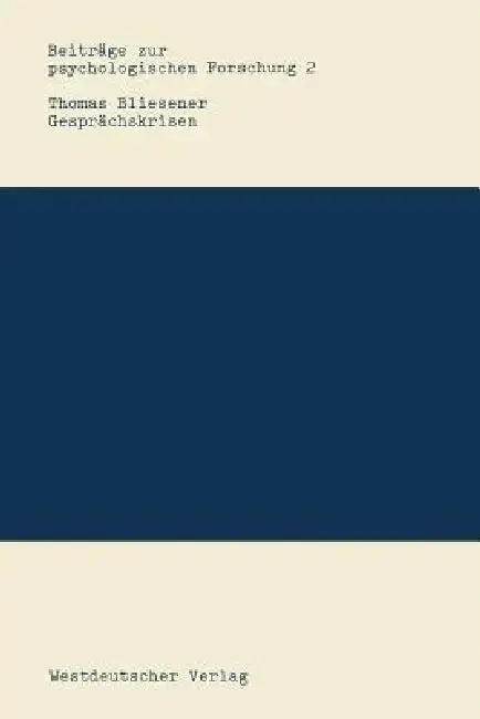 Cover of Gesprächskrisen