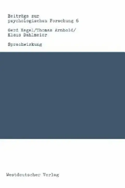 Cover of Sprachwirkung