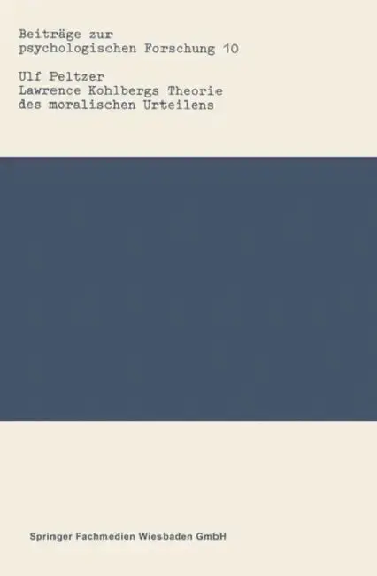 Cover of Lawrence Kohlbergs Theorie Des Moralischen Urteilens