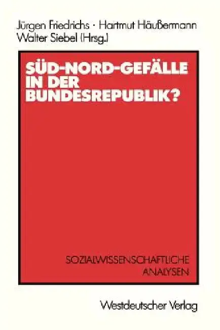 Cover of Süd-Nord-Gefälle in Der Bundesrepublik?