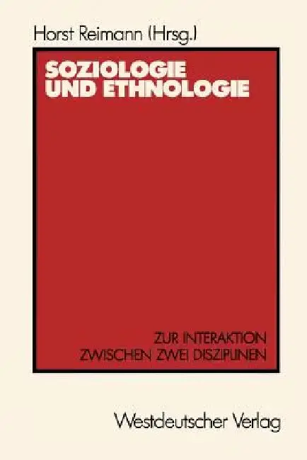 Cover of Soziologie Und Ethnologie