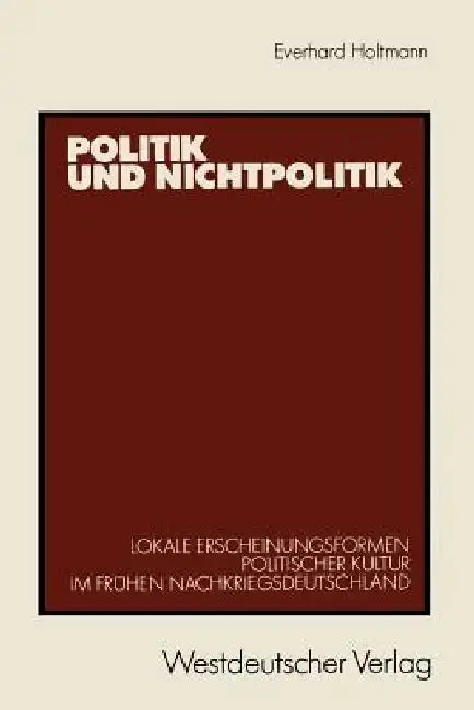 Cover of Politik Und Nichtpolitik