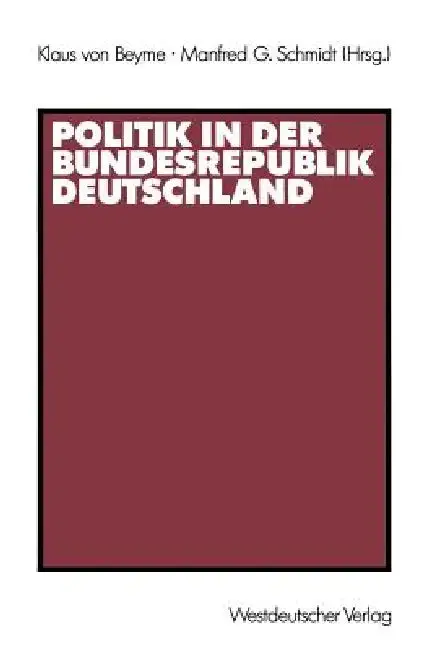 Cover of Politik in Der Bundesrepublik Deutschland