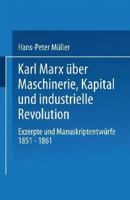 Cover of Karl Marx Über Maschinerie, Kapital Und Industrielle Revolution