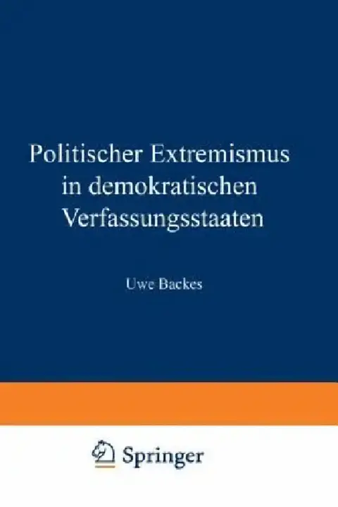 Cover of Politischer Extremismus in Demokratischen Verfassungsstaaten