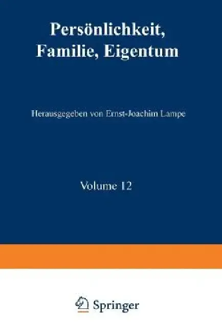 Cover of Persönlichkeit, Familie, Eigentum