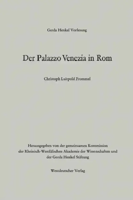 Cover of Der Palazzo Venezia in ROM