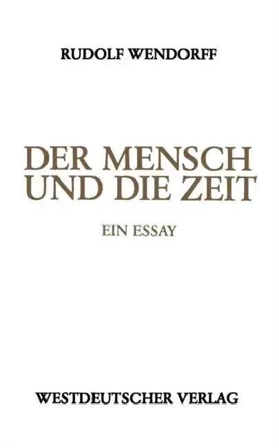 Cover of Der Mensch Und Die Zeit