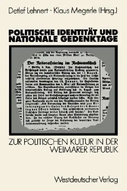 Cover of Politische Identität Und Nationale Gedenktage
