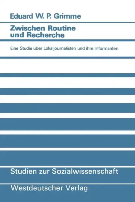 Cover of Zwischen Routine Und Recherche