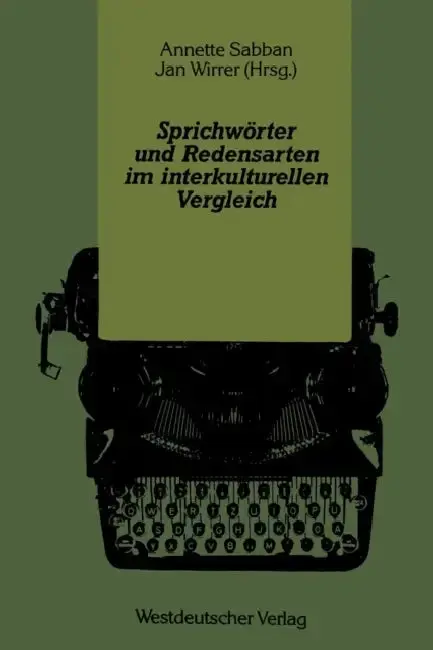 Cover of Sprichwörter Und Redensarten Im Interkulturellen Vergleich