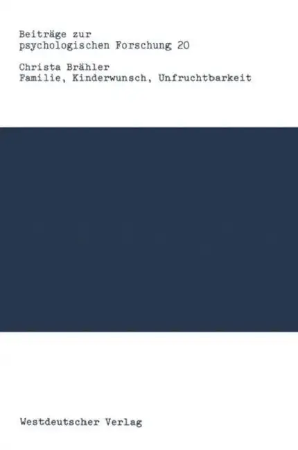 Cover of Familie, Kinderwunsch, Unfruchtbarkeit