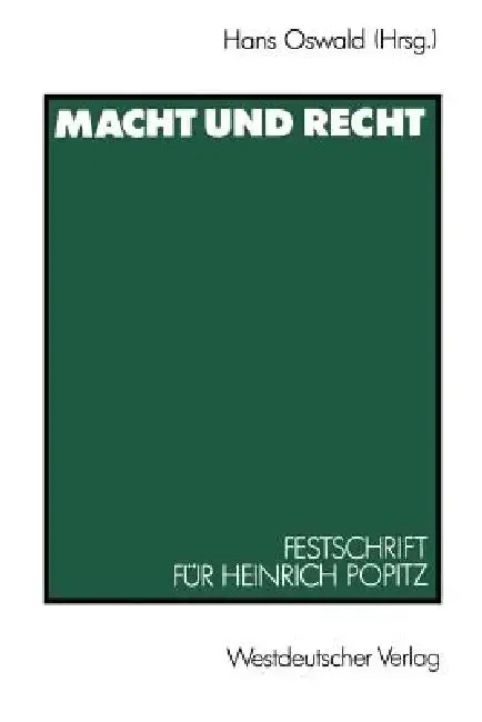 Cover of Macht Und Recht