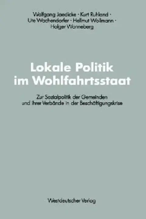 Cover of Lokale Politik Im Wohlfahrtsstaat