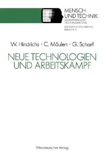 Cover of Neue Technologien Und Arbeitskampf