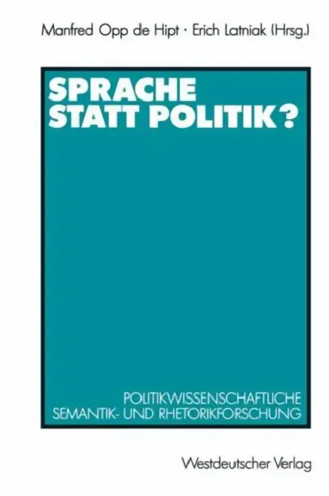 Cover of Sprache Statt Politik?