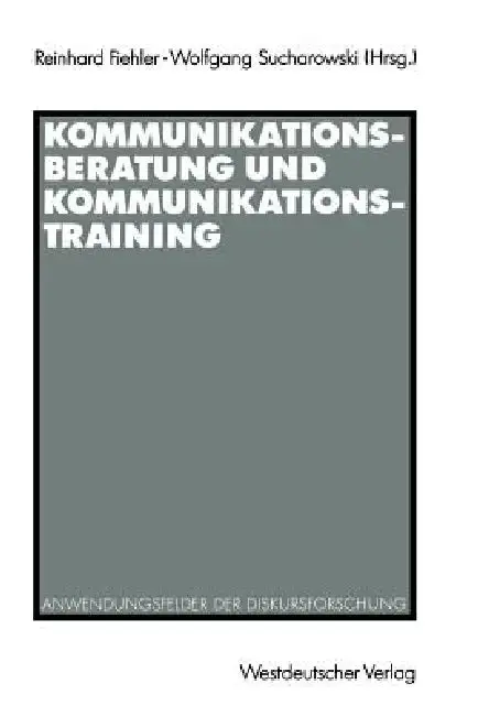 Cover of Kommunikationsberatung Und Kommunikationstraining