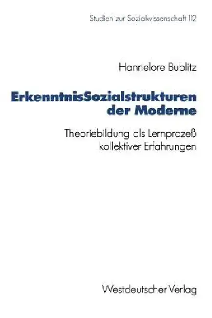 Cover of Erkenntnissozialstrukturen Der Moderne