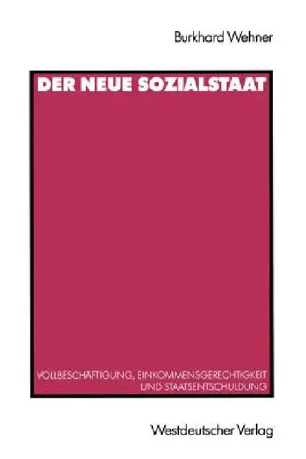 Cover of Der Neue Sozialstaat