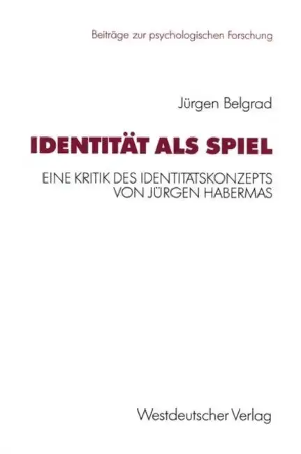Cover of Identität ALS Spiel