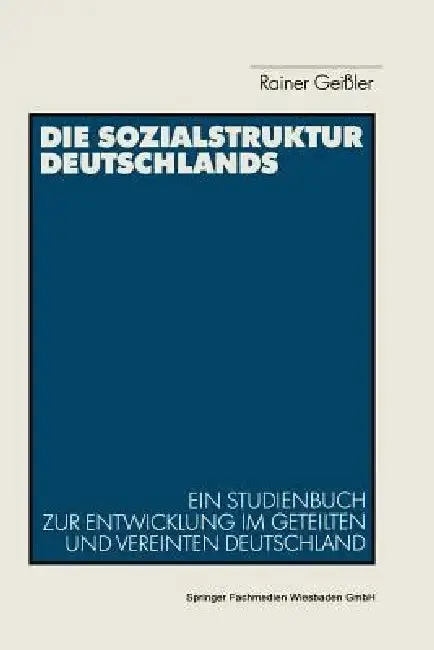 Cover of Die Sozialstruktur Deutschlands