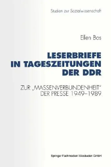 Cover of Leserbriefe in Tageszeitungen Der DDR