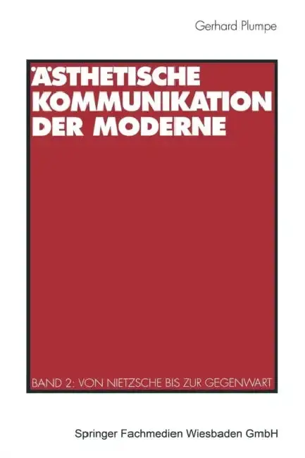 Cover of Ästhetische Kommunikation Der Moderne