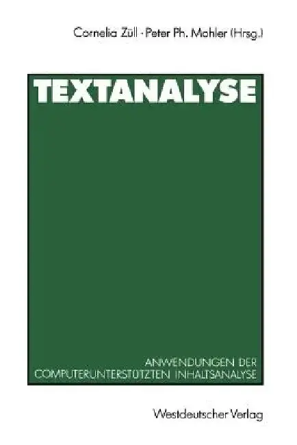 Cover of Textanalyse
