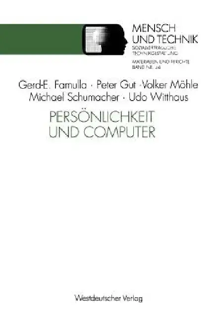 Cover of Persönlichkeit Und Computer