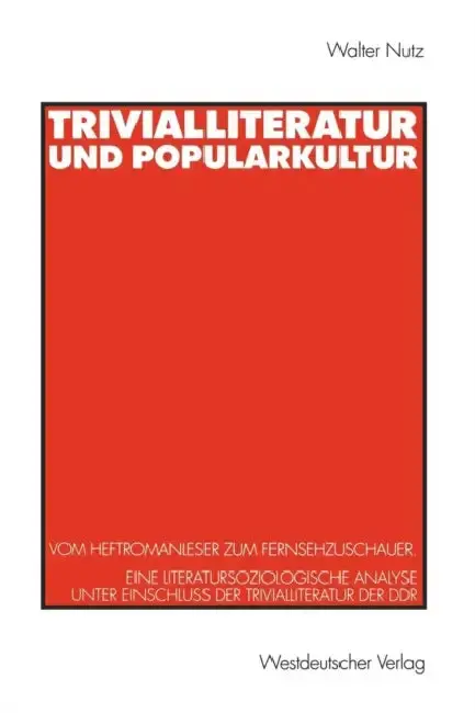 Cover of Trivialliteratur Und Popularkultur