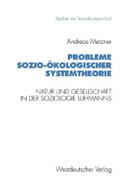 Cover of Probleme Sozio-Ökologischer Systemtheorie