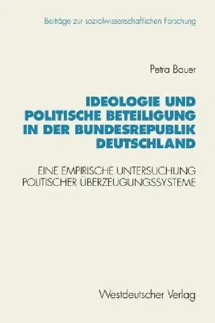 Cover of Ideologie Und Politische Beteiligung in Der Bundesrepublik Deutschland