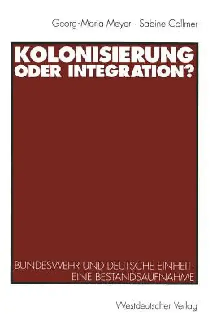 Cover of Kolonisierung Oder Integration?