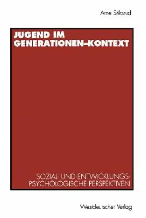Cover of Jugend Im Generationen-Kontext