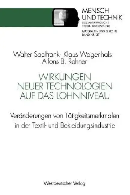 Cover of Wirkungen Neuer Technologien Auf Das Lohnniveau