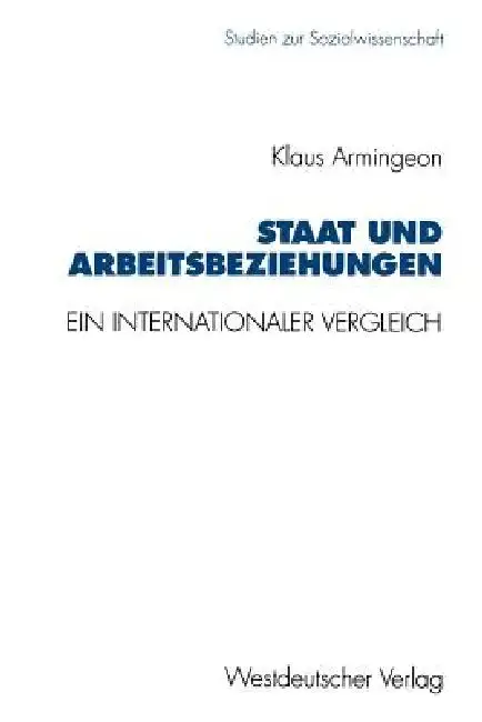Cover of Staat Und Arbeitsbeziehungen