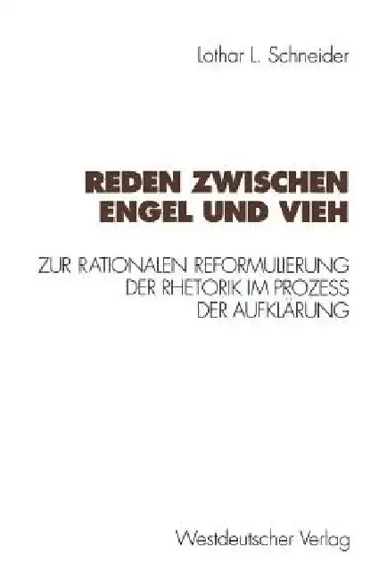 Cover of Reden Zwischen Engel Und Vieh