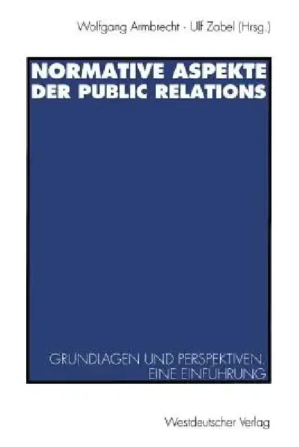 Cover of Normative Aspekte Der Public Relations