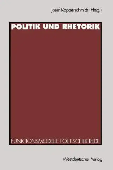 Cover of Politik Und Rhetorik