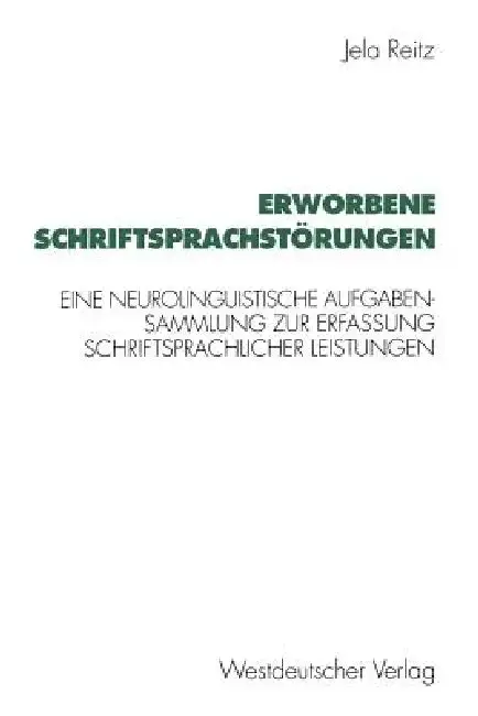 Cover of Erworbene Schriftsprachstörungen